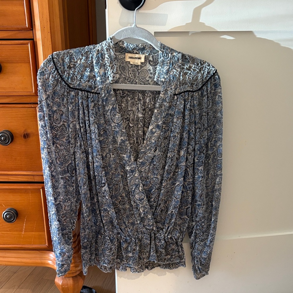 Zadig & Voltaire Blue Paisley Blouse